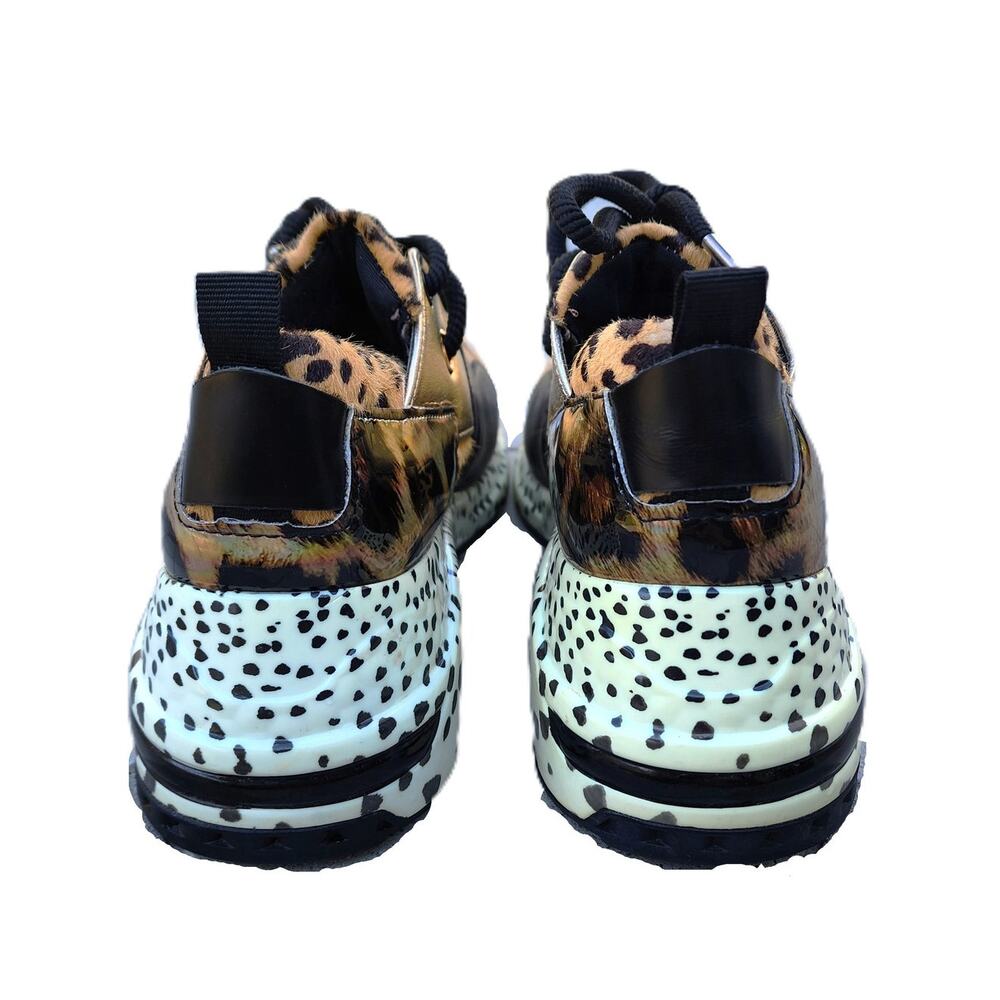 Steve Madden Cliff Cheetah Print Wedge Fashion Sneakers 8 - Picture 7 of 10